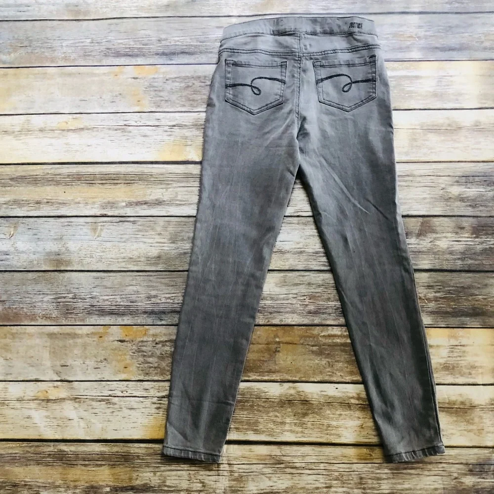 Girls gray justice jeggings! Size 14